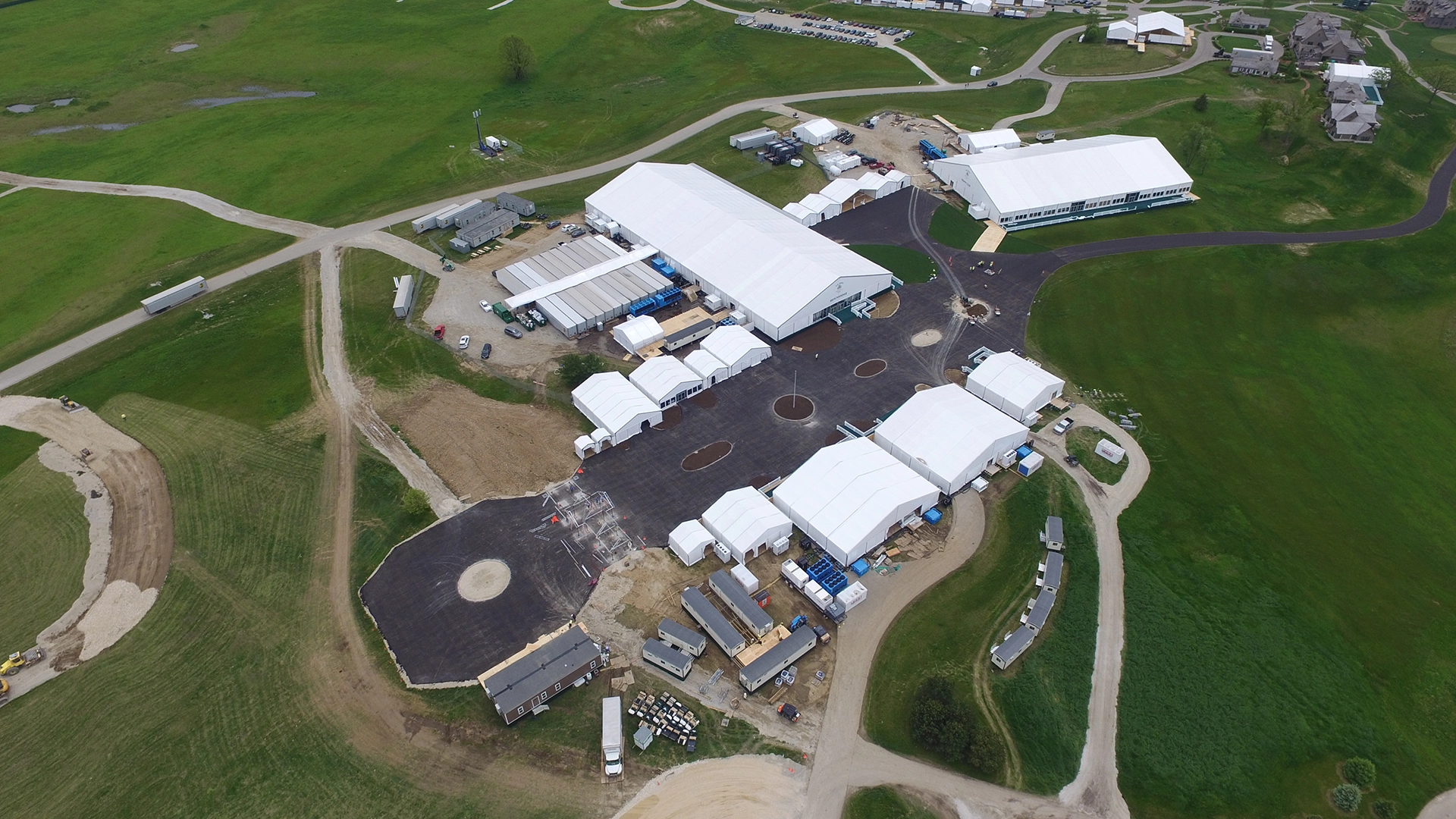 aerial view of erin hills